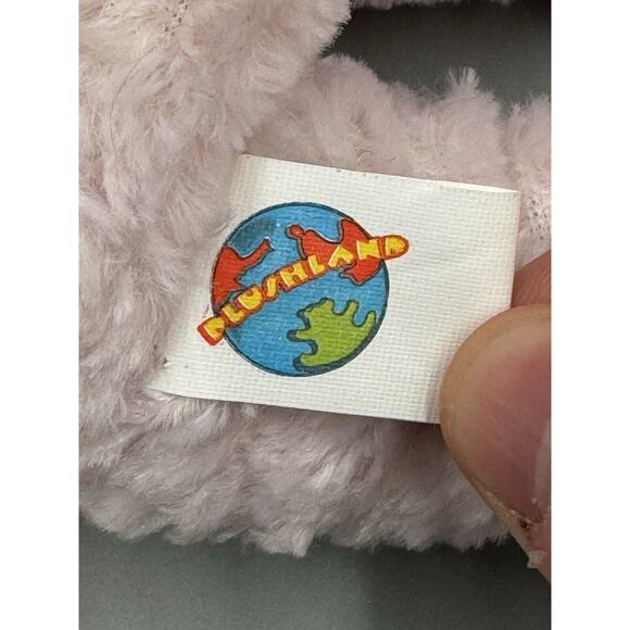 2003 MARCH OF DIMES Plushland Pink Beanie Teddy Bear Sugar N Spice I Love Mom 8” - Picture 8 of 9